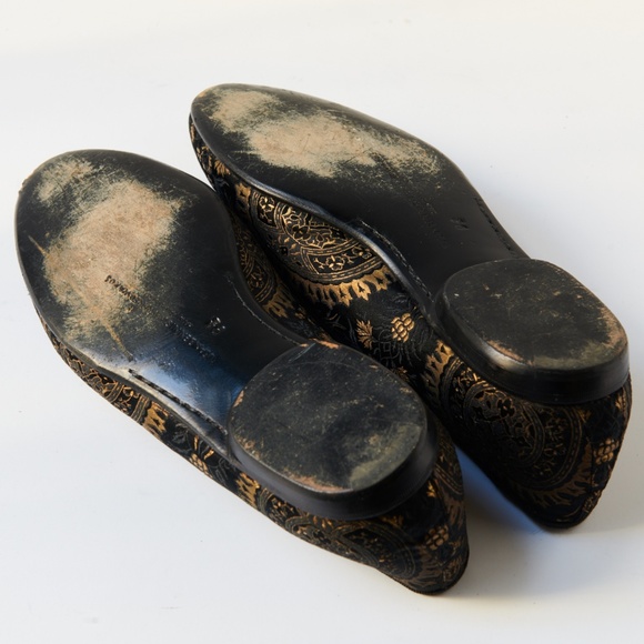 80s - SUSAN BENNIS - WARREN EDWARDS - Loafer - Men\'s - 9.5 - BLK - Silk